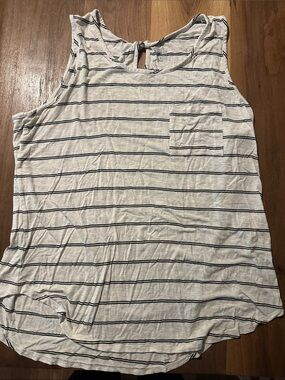 Women’s Market & Spruce White Stripe Tank Top with Pocket